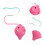 2Pcs Compact Pink ABS Beginner 6-Hole Ocarina Music Instrument 9