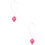 2Pcs Compact Pink ABS Beginner 6-Hole Ocarina Music Instrument 6