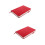 2Pcs Lightweight Red PU Schedule Notebook Daily Planner 9