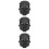 3Pièces Masques Cosplay Noir Nylon Protège- Extérieur Durable 10