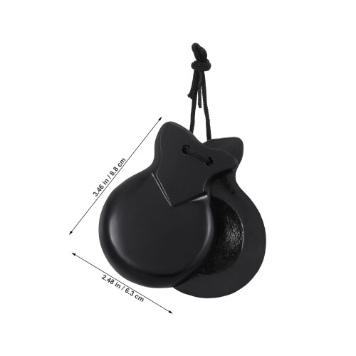 3Paren Paar Percussie Castagnetten Zwart Heldere 2