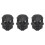 3Pièces Masques Cosplay Noir Nylon Protège- Extérieur Durable 6