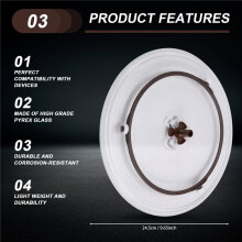 Universal Microwave Glass Plate Durable Microwave Glass Turntable Plate, Round Microwave Plate Cover Replacement 24.5cm