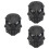 3Pièces Masques Cosplay Noir Nylon Protège- Extérieur Durable 8