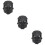 3Pièces Masques Cosplay Noir Nylon Protège- Extérieur Durable 11