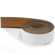 6 mm selbstklebende Bootsmatte aus EVA-Schaumstoff in Teakholzoptik, wasserdicht, 2400 x 57 x 6 mm