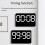 Electronic Wall Clock Temperature Date Display Table Clock Wall-Mounted Digital LED Alarm Clocks for Home B 2