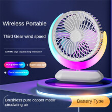 Desktop Rotatable USB Fan 3 Speeds Fan Night Light Mini Fan Personal Fan for Bedroom Home Office Desktop Travel