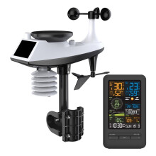 Tuya Wetterstation Alarm Wifi Digital Windgeschwindigkeit Richtung Niederschlag Lichtindex Luftqualität Temperatur Feuchtigkeitsmesser