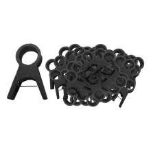 Plantenclips Verstellen Herbruikbare Tuinplantensteunen Clips voor Het Ondersteunen van Stengels van Bloemenranken Groenten Klimmen Zwart