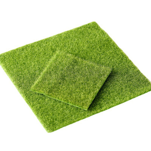 Artificial Turf DIY  Simulation Flocking Turf Moss Micro-Landscape Plant Landscaping 15x15cm 1