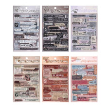 6 Confezione da Adesivi con Citazioni per Scrapbooking e Journaling, 36 Fogli di Adesivi Divertenti con Parole D'Amore e Motivazionali per Diari