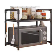 Kitchen Storage Rack Multi-Layer Microwave Rack Adjustable Standing Countertop Condiment Oven Shelf Kitchen Accessorie A