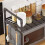 Kitchen Storage Rack Multi-Layer Microwave Rack Adjustable Standing Countertop Condiment Oven Shelf Kitchen Accessorie A 4