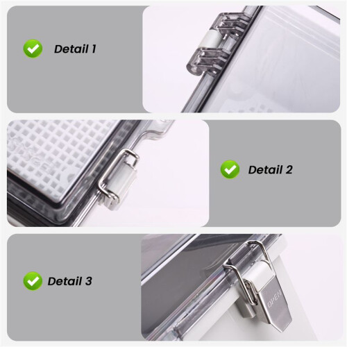 Clear Electrical Enclosure Box Outdoor Plastic Junction Box  Electrical Box 210x210x100mm 2