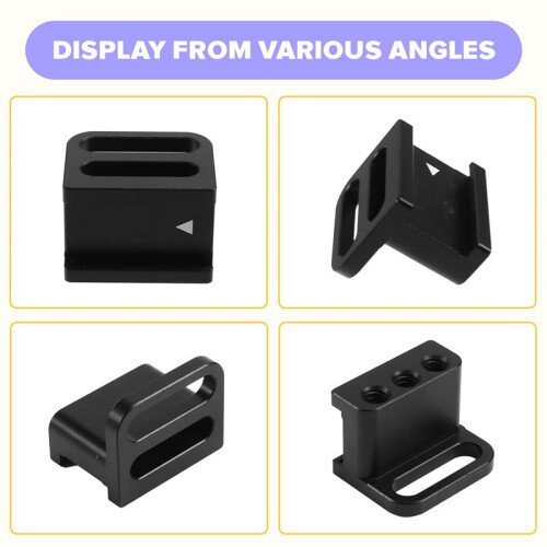 Cold Shoe Mount Adapter 90 Degree Angle for DSLR Camera Cold Shoe Base
