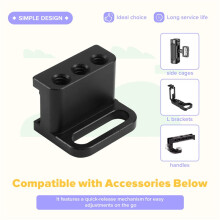 Cold Shoe Mount Adapter 90 Degree Angle for DSLR Camera Cold Shoe Base