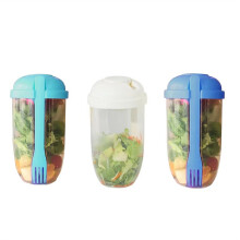 3 Stuks Salade Maaltijd Shaker Cup,33.8 Oz Verse Salade Cup met Vork en Salade Dressing Houder, Verse Salade Om Te Gaan Container