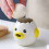 Cute Egg Separator, Ceramics Vomiting Chicken Egg Yolk White Separator, Practical Household Small Egg Filter Splitter 4