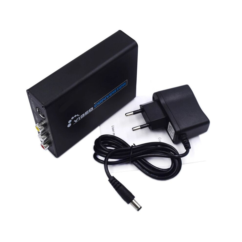 Av S-Video Cvbs Converter Audio -Compatible To S Video+S S Video Composite Switcher Adaptor Upscaler Hd 3Rca Eu Plug 4711222147256