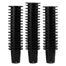 100pcs Black Plastic Fixing Basket Gardening Soilless Slotted Mesh Plant Cups, Pots, Buckets, Baskets for Hydroponics