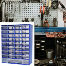 Armoire de Rangement à Tiroirs, Conteneur Mural, Organisation de Garage, Boîte à Outils pour Quincaillerie, Perles, Pièces, Vis