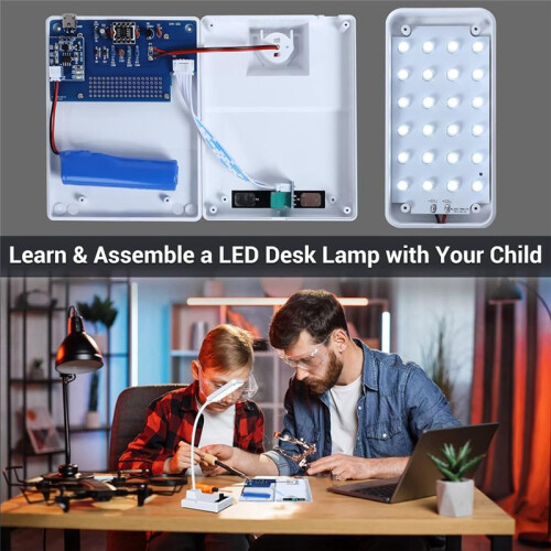 Soldering Practice Kit LED Desk Lamp with Adjustable Brightness, DIY Electronic Soldering Project Kits