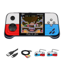 G9 Video Game Console+2 Handle 3.0 Inch Gamepad Built-In 666 Game Players Controller Support for Connecting TV(A)