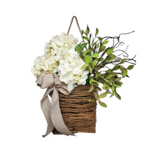 Cesta de Flores Silvestres para Pendurar Na Porta da Primavera, Sinal de Boas-Vindas da Primavera, Dia de PáScoa para Porta da Frente, DecoraçãO de