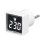 Digital Voltmeter Square AC220V Square Voltage Tester with LED Display and Indicator Light EU Plug White 1