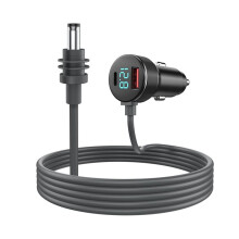 3-in-1 for Starlink Power Cable 65W Fast Charger Type-C USB Socket Cigarette Lighter with LED Voltmeter Display