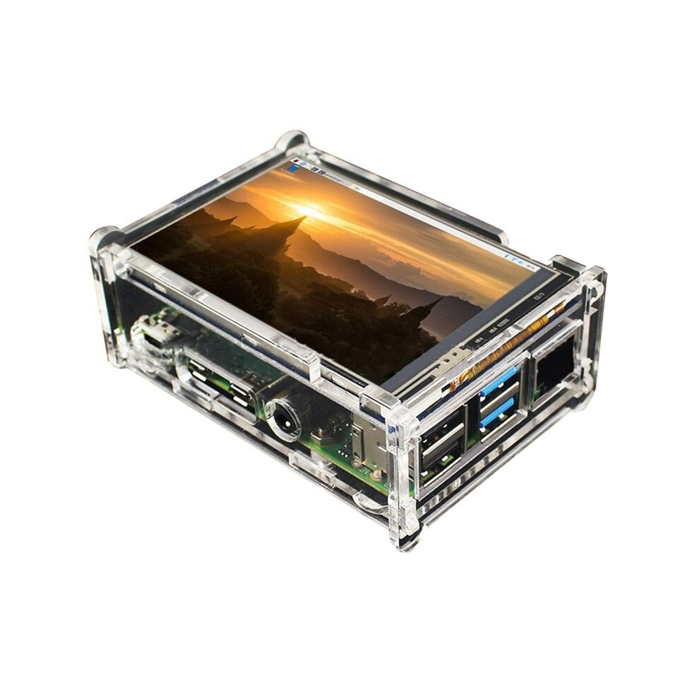 For Raspberry Pi 4B 3.5Inch Lcd Display 480X320 With Acrylic Case Compatible With Cooling Fan For Raspberry Pi 4B 4714027964233