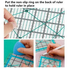 4pcs Quilting Rulers,Quilting Rulers and Templates,Square Quilting Rulers Fabric Cutting Ruler for Quilting and Sewing