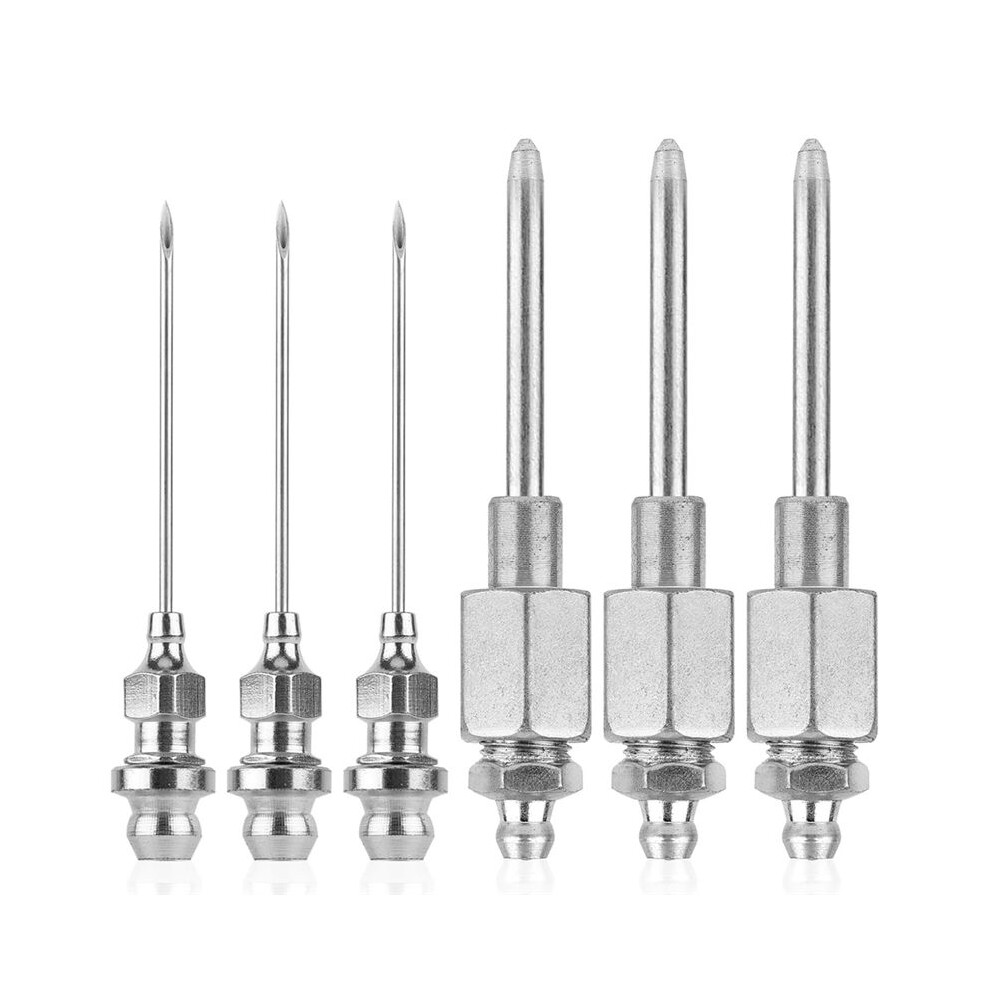 6Pcs Greasegun Needle Nozzle Kit,3 Grease Needle Dispensers&3 Grease Injector Needles,Greasegun Tip Adapter Fitting Tool 6032573698197