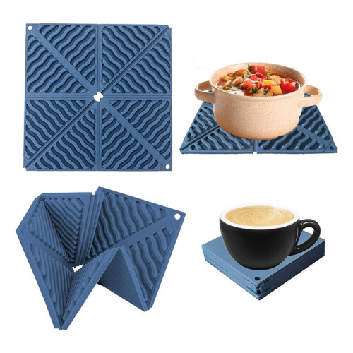 Folding Placemats, Insulation Mats, Tableware Coasters Portable Household Storage Placemats Kitchen Gadgets B 1