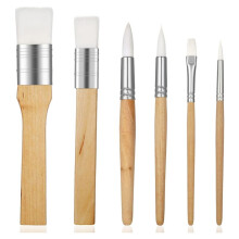 Verfkwastenset, 6 Stuks Acrylverfkwasten Verfkwasten voor Acrylverf Kunstenaarsverfkwasten Nylonverfkwasten B