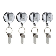 4 Stuks Intrekbare Trekpen Potloodhouder met Riemclip Sleutelhanger Universele Lanyard
