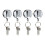 4pcs Retractable Pull Pen Pencil Holder with Belt Clip Key Ring Universal Lanyard 2