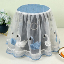 2pcs Oil-Proof Air Fryer Dust Cover Cartoon Lace Fabric 25x25x25cm -Swan