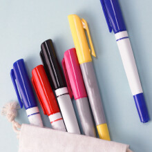 Oil-Based Marker Pen Dual Tip Black 15cmx2cmx1cm