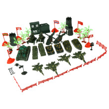 123Pièces Jeu Militaire Plastique Vert Ensemble Jouet Décor Enfants