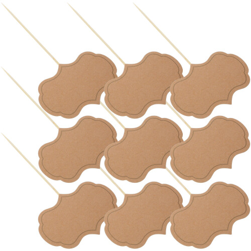 96Pièces Drapeaux Toothpick En Papier Bois Marron Clair Pour 2