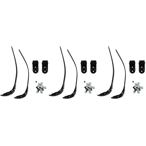 6Ensembles Lanières Boucles Noires Pour À Roulettes Stables 1