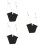 3Ensembles Pieds Polyester Bois Fer Portable Noir Élégant 8