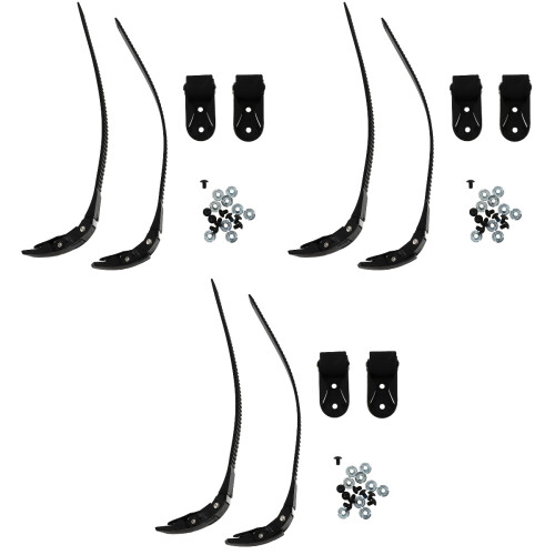6Ensembles Lanières Boucles Noires Pour À Roulettes Stables 2