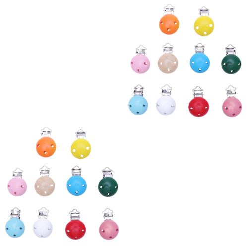 20Pièces Supports Bois Rond Coloré Usage Bébé 2