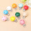 20Pièces Supports Bois Rond Coloré Usage Bébé 10