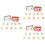 3Ensembles Cartes Éducatives Rouge Puzzle Apprentissage 6