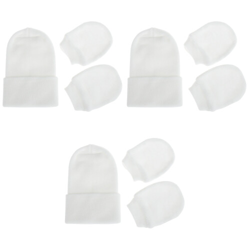 3Ensembles Bonnet Rayé Bébé Coton Accessoires Bébé 2