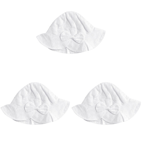 3Pièces Bonnets Bébé Blancs Accessoires Été Confortables 1